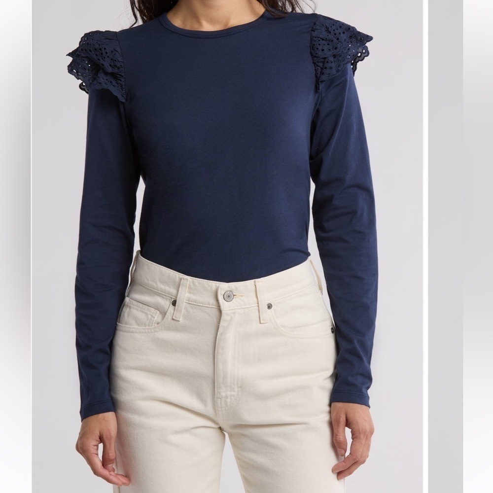 Joe’s Jeans Navy Long Sleeve Top